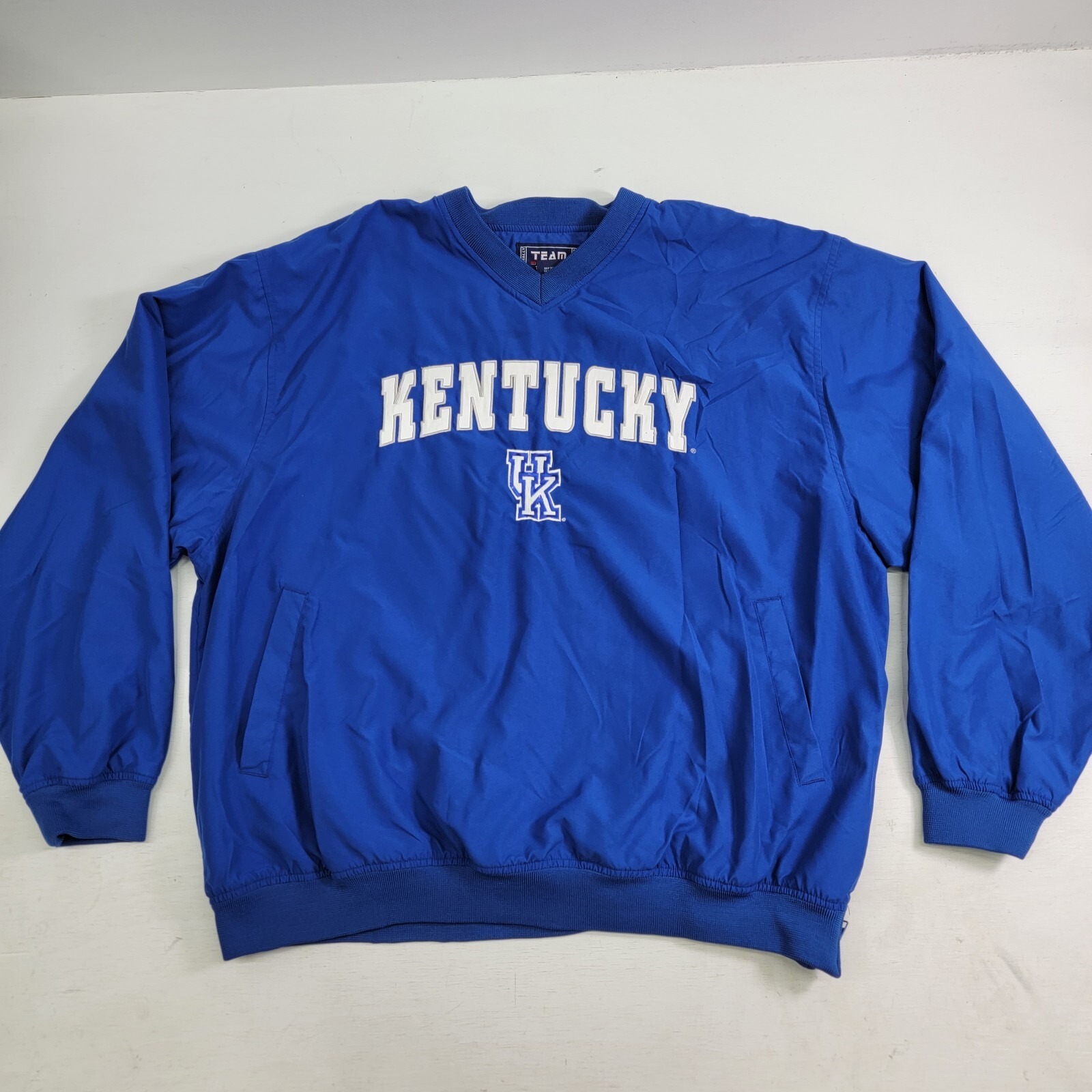 Kentucky Wildcats V-Neck Pullover Windbreaker Stitched Letters Uk Logo Men's Xl